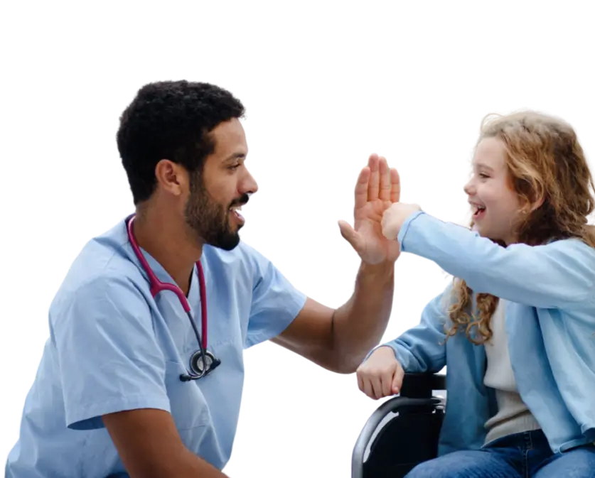 Doctor and child patient