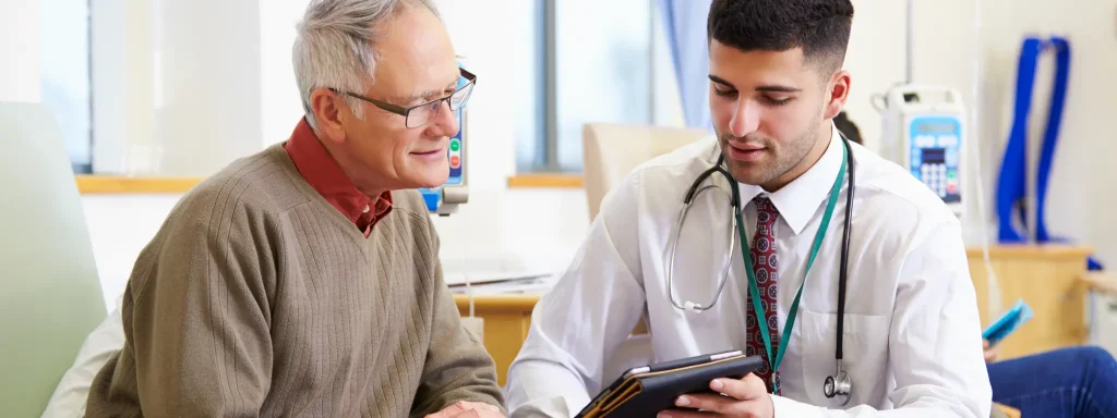 Doctor explaining medical options with patient